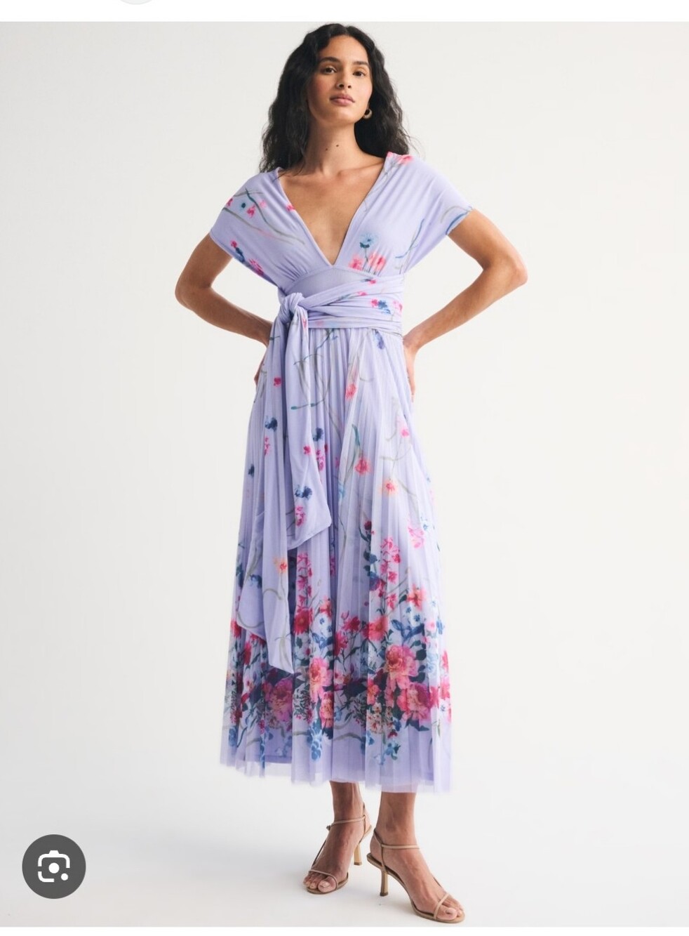 Abercrombie & Fitch Convertible Lavender Floral Maxi Dress Size Small